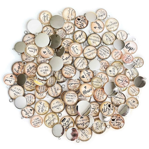 Bulk Assorted Christian and Scripture Charms for Jewelry Making – 16 &