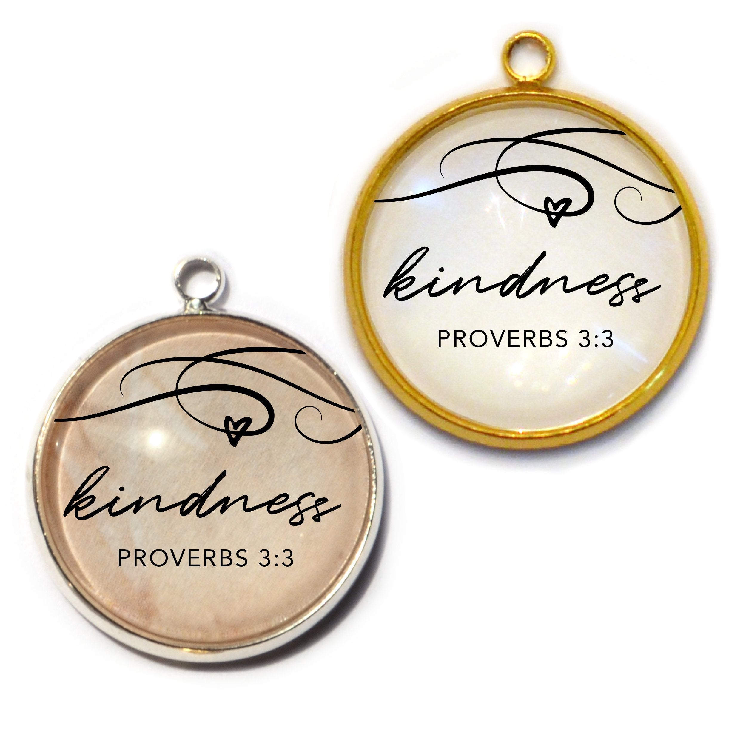 Praise The Lord! Psalms Scripture Bulk Charms for Jewelry Making Gold & Silver / 20mm / 2 Sets: 12 Charms ($3.25/ea)