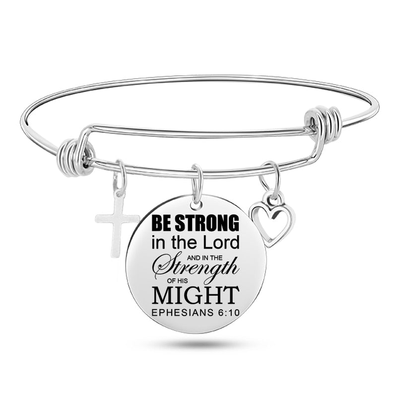 Engraved Bible Stainless Steel Bangle