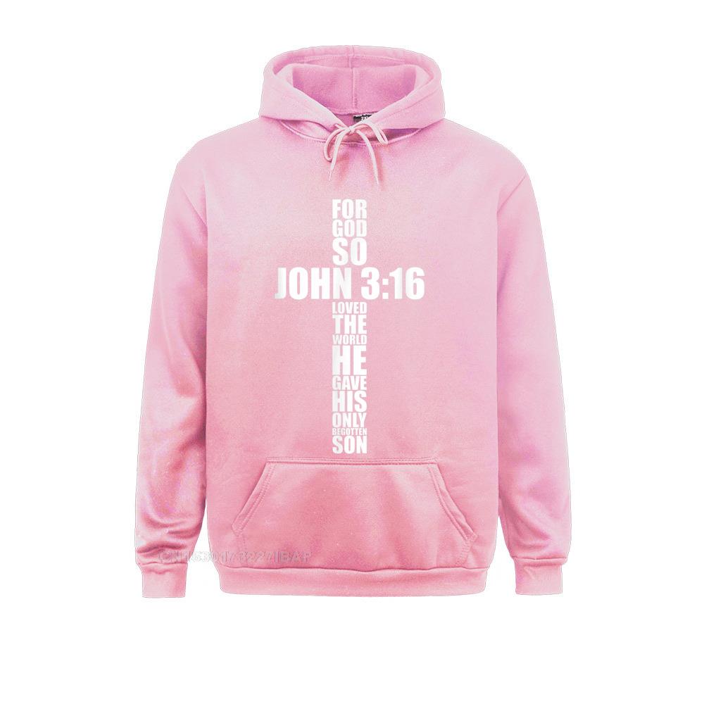 John 3:16 Christian Cross Bible Verse Hoodie