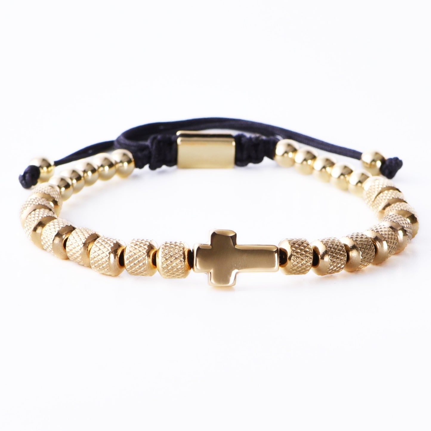 Charm Cross Stainless Steel Beaded Bracelets
