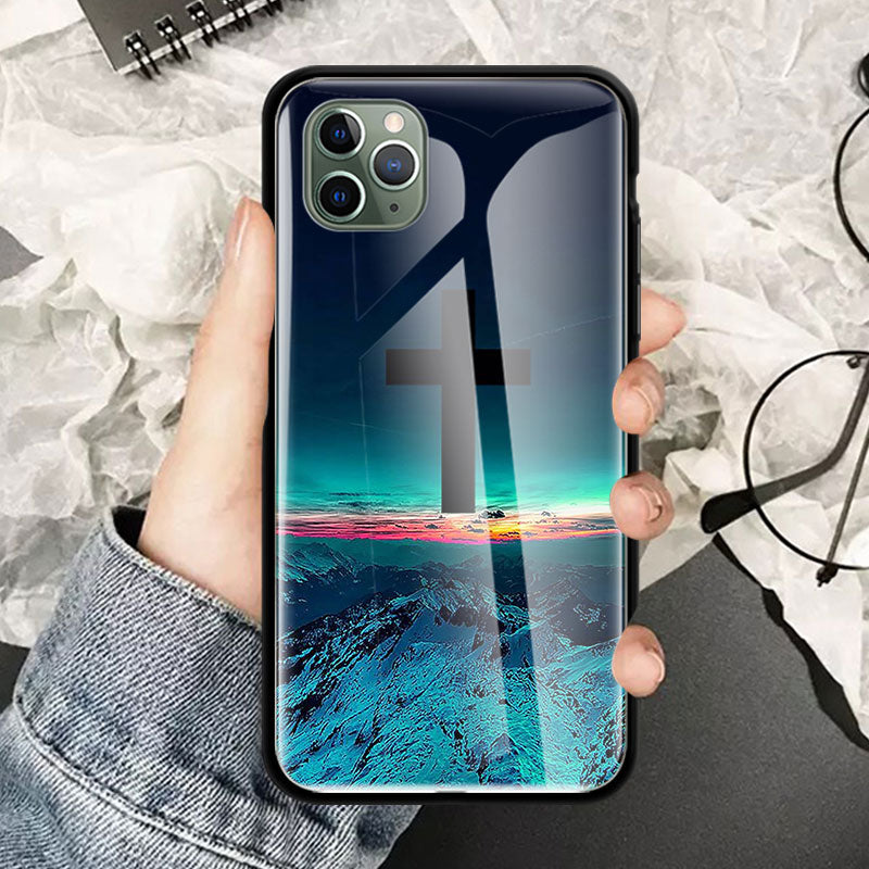 Blue Mountain and Black cross phone case