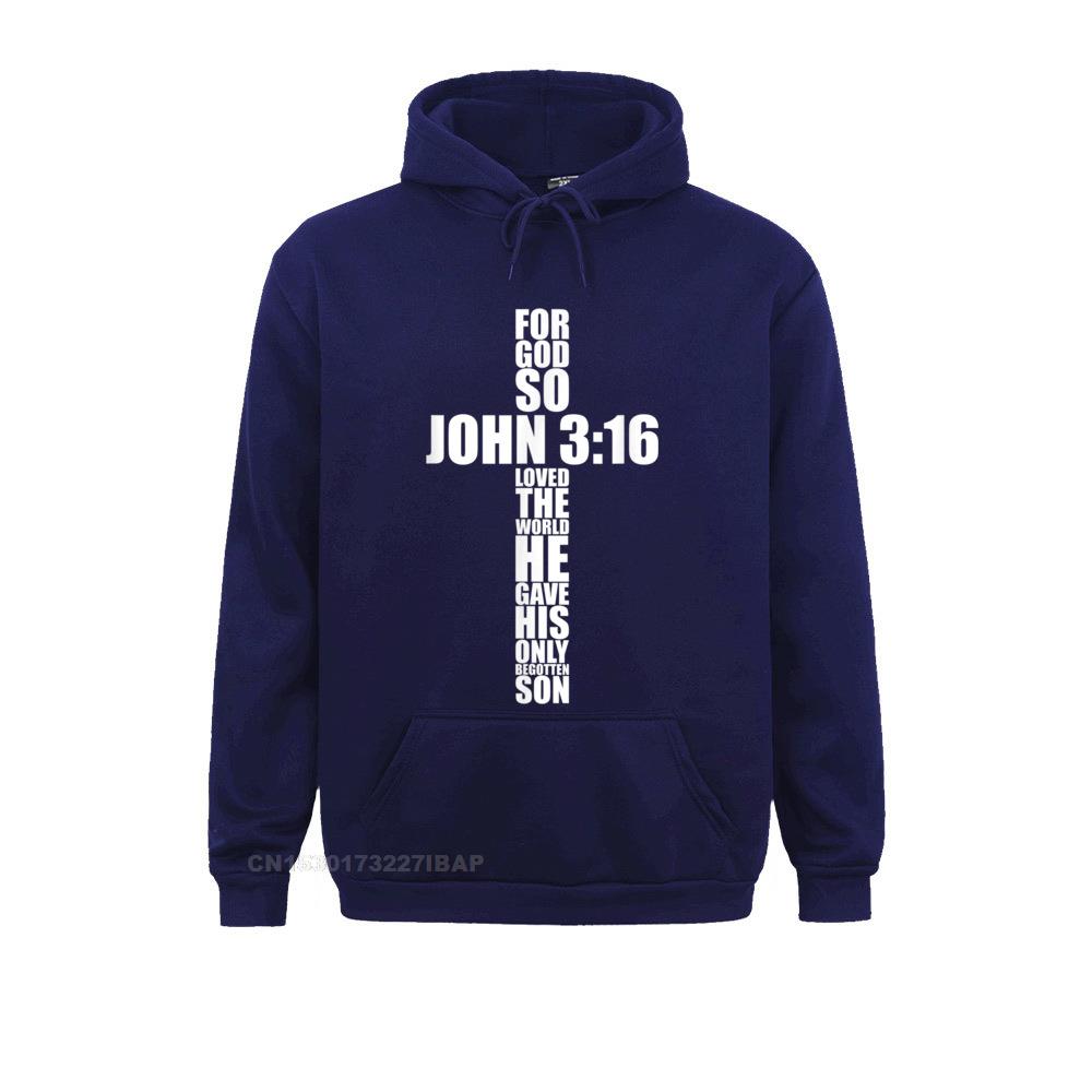John 3:16 Christian Cross Bible Verse Hoodie
