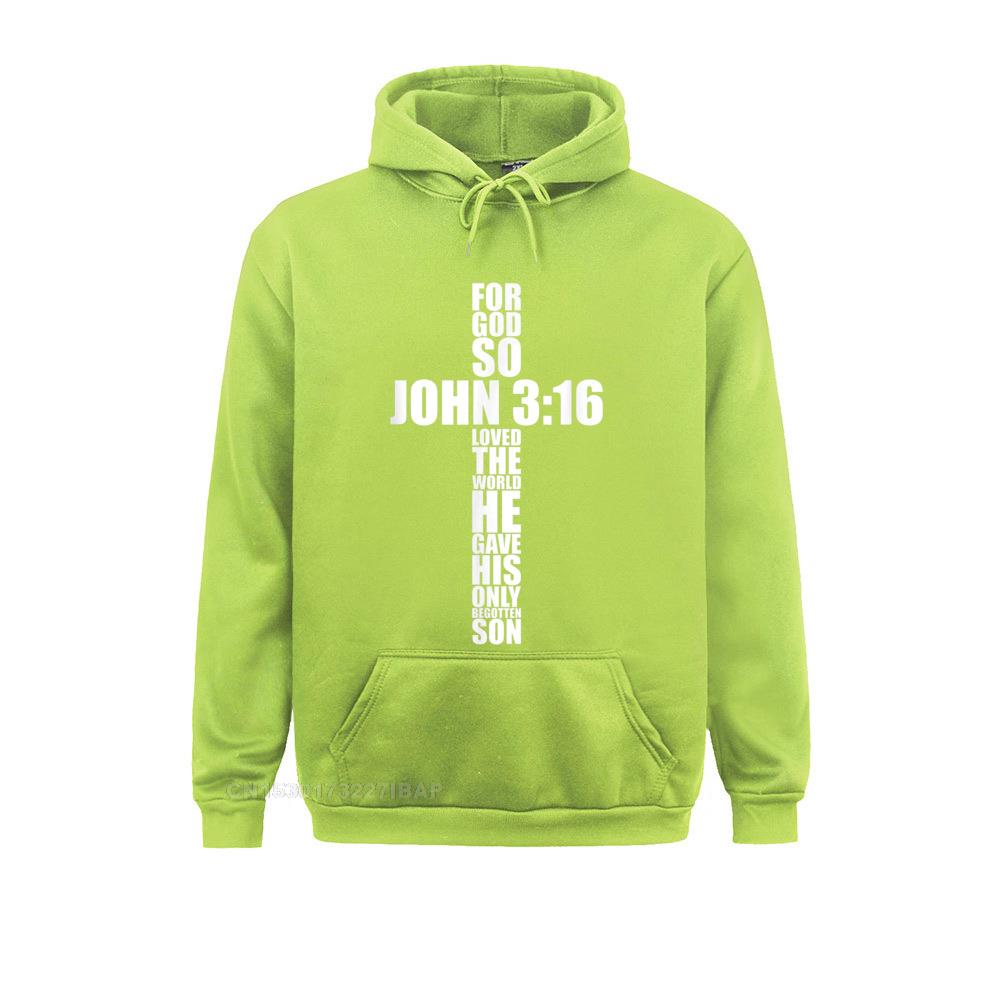John 3:16 Christian Cross Bible Verse Hoodie