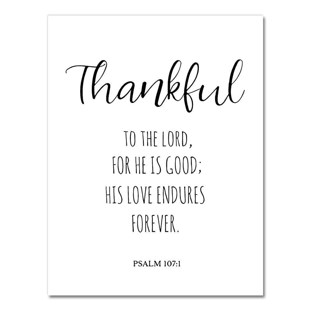 Bible Verse Typography Christian Wall Art Canvas Painting Poster