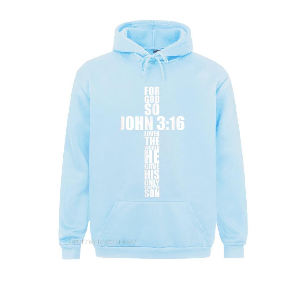 John 3:16 Christian Cross Bible Verse Hoodie