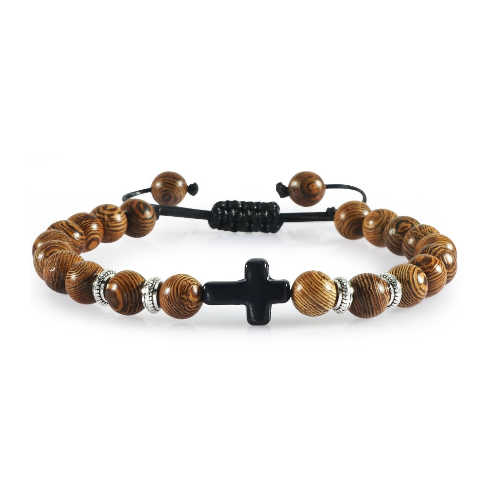 Wooden Beaded Bracelet Christian
