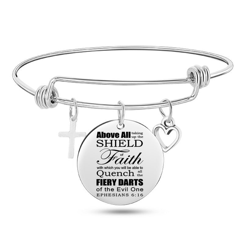 Engraved Bible Stainless Steel Bangle