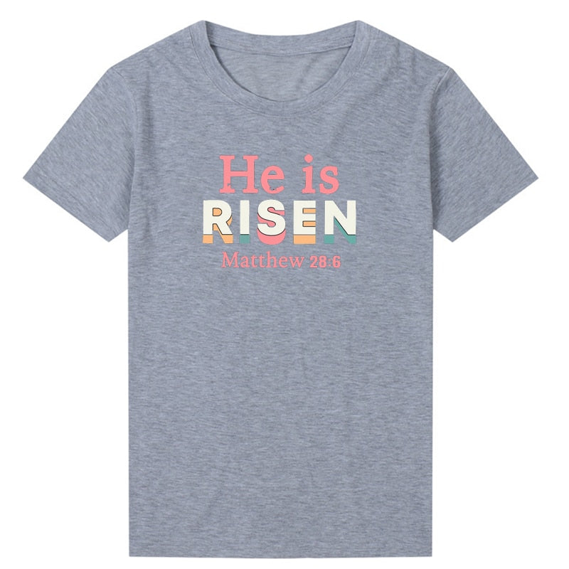 He Is Risen Matthew 28:6 T Shirts