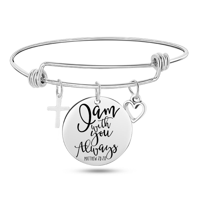Engraved Bible Stainless Steel Bangle