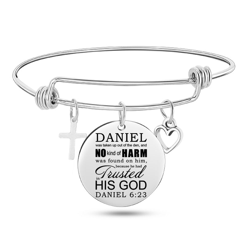 Engraved Bible Stainless Steel Bangle