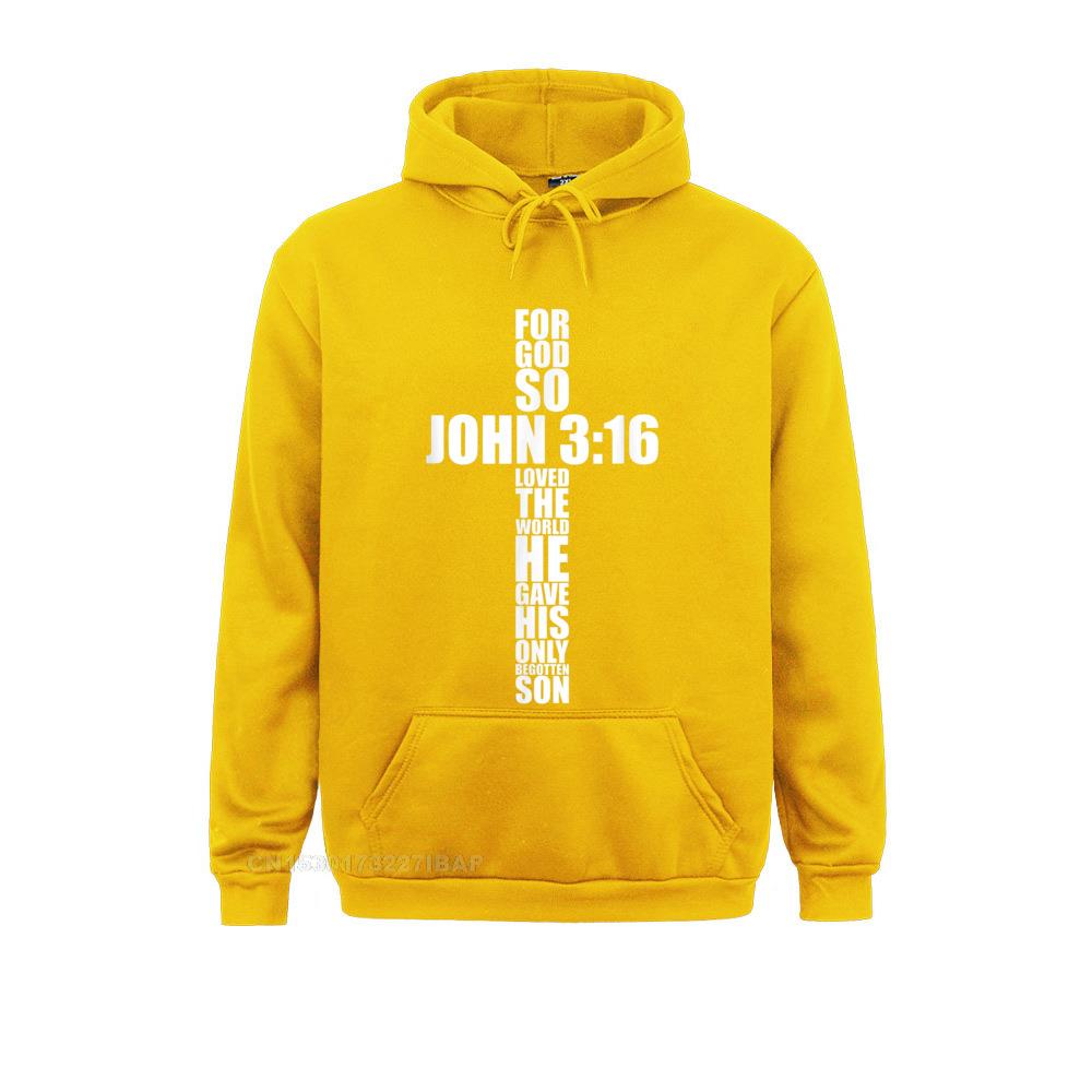 John 3:16 Christian Cross Bible Verse Hoodie