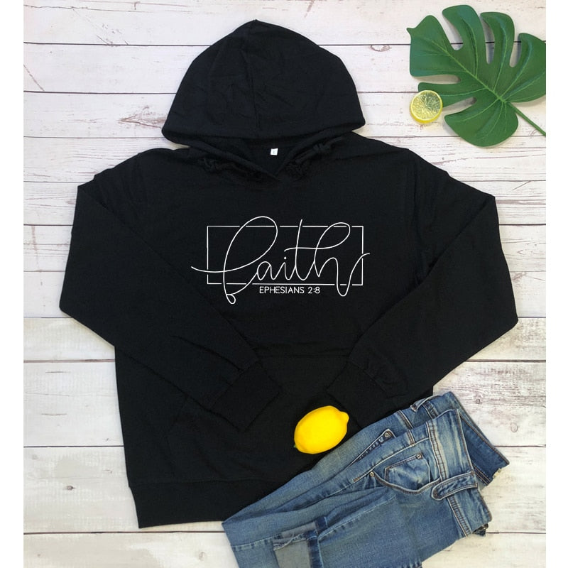 Faith Ephesians 2:8 Hoodies