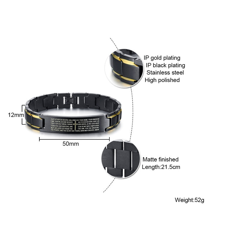 Stainless Steel Metal Bracelet Men