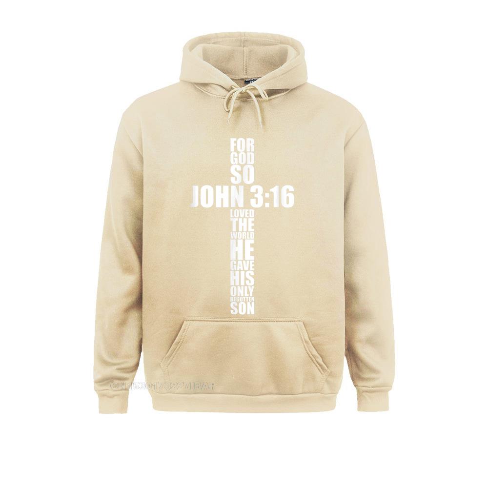 John 3:16 Christian Cross Bible Verse Hoodie