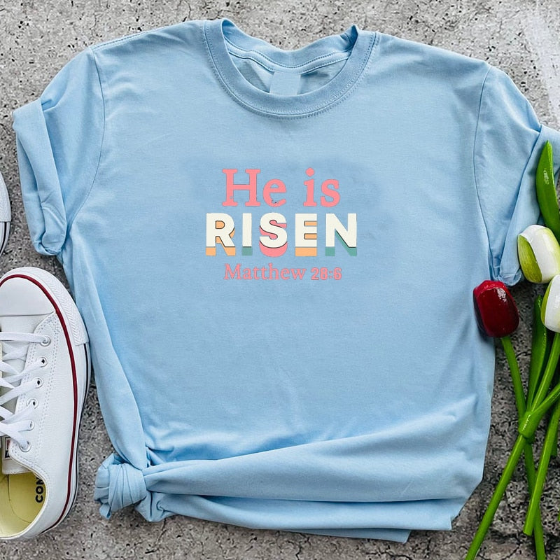 He Is Risen Matthew 28:6 T Shirts