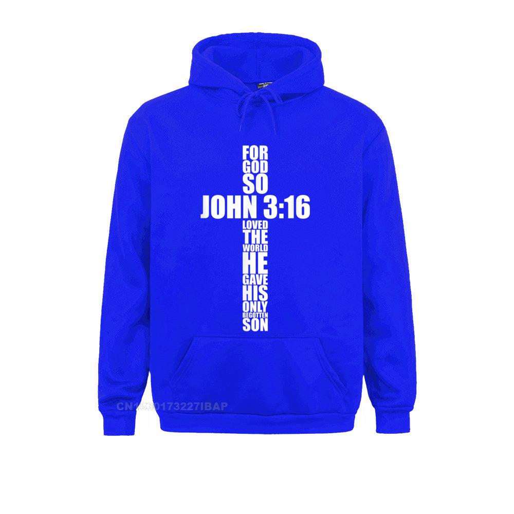 John 3:16 Christian Cross Bible Verse Hoodie