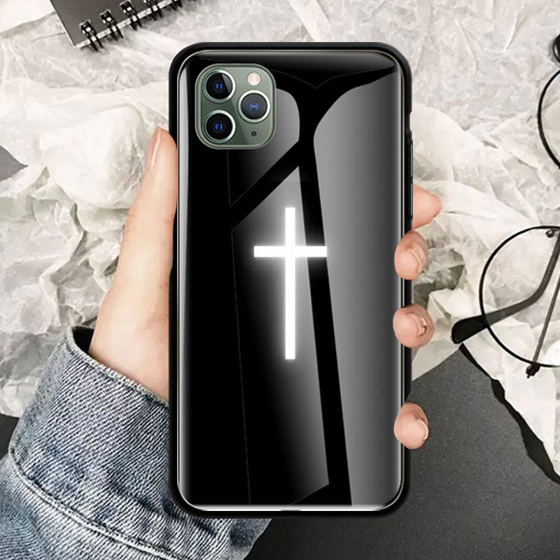 Plain white cross phone case