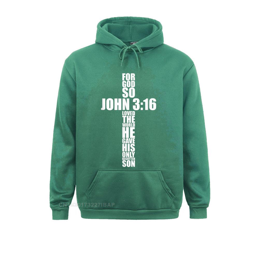 John 3:16 Christian Cross Bible Verse Hoodie