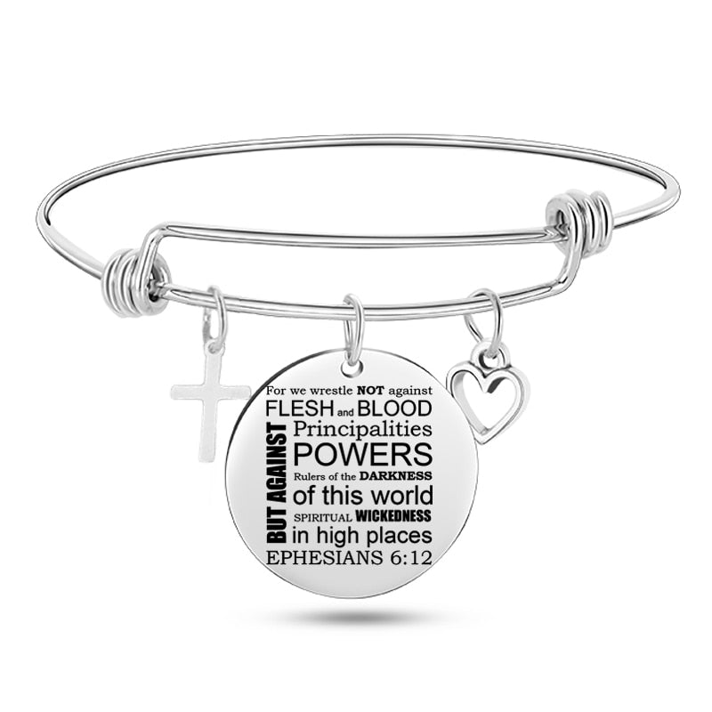 Engraved Bible Stainless Steel Bangle