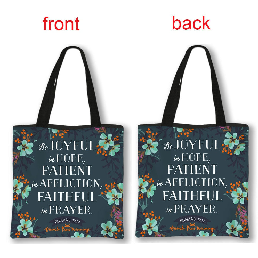 Christian Bible Verse Print Bag