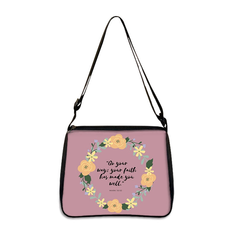 Christian Bible Verse Shoulder Bag