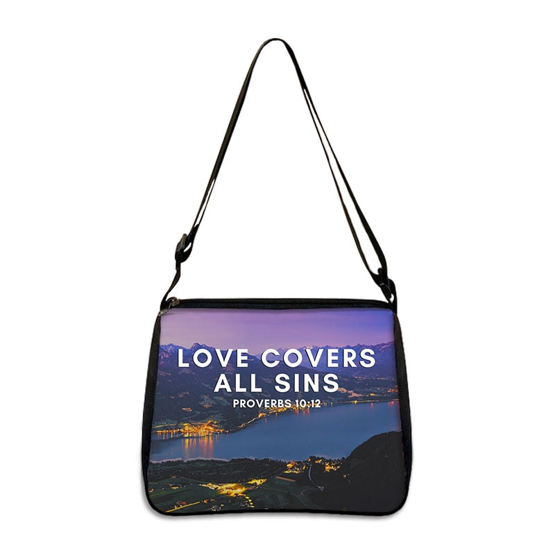 Christian Bible Verse Shoulder Bag