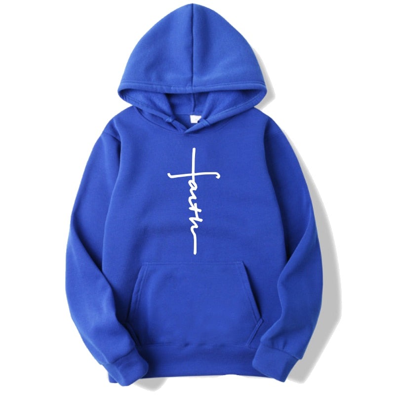 Faith Print Men/Women Fleece Hoodie