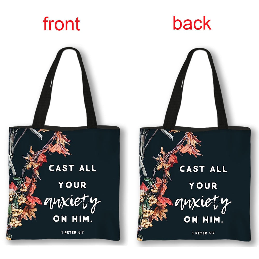 Christian Bible Verse Print Bag