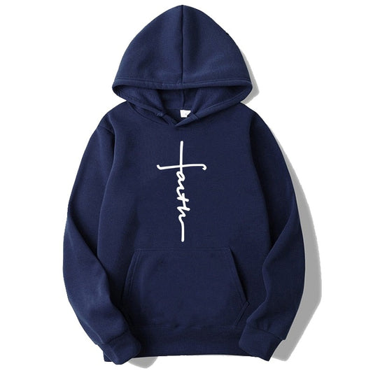 Faith Print Men/Women Fleece Hoodie