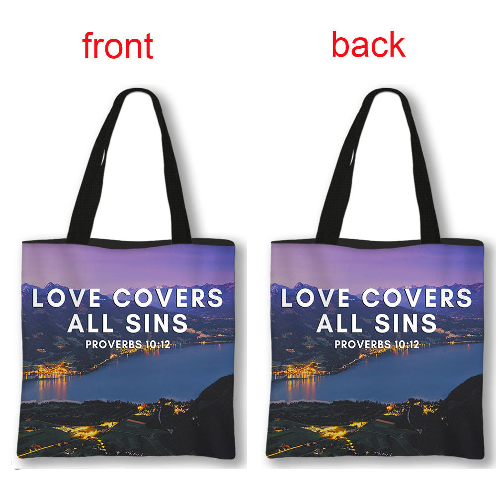 Christian Bible Verse Print Bag