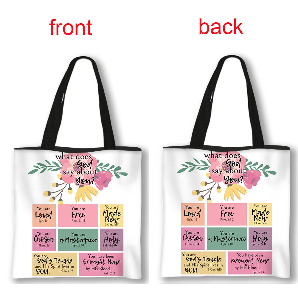 Christian Bible Verse Print Bag