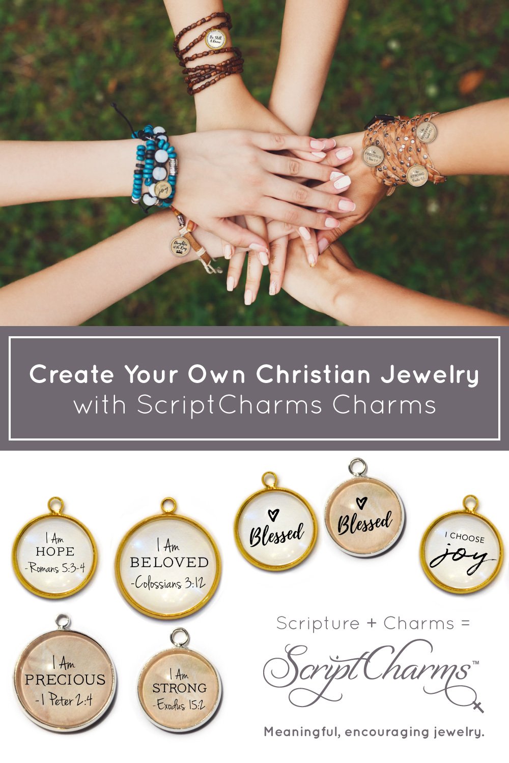 "Delight Yourself in the Lord" Psalm 37:4 Scripture Charm for Jewelry