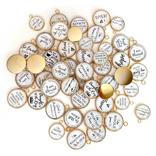 Bulk Assorted Christian and Scripture Charms for Jewelry Making – 16 &