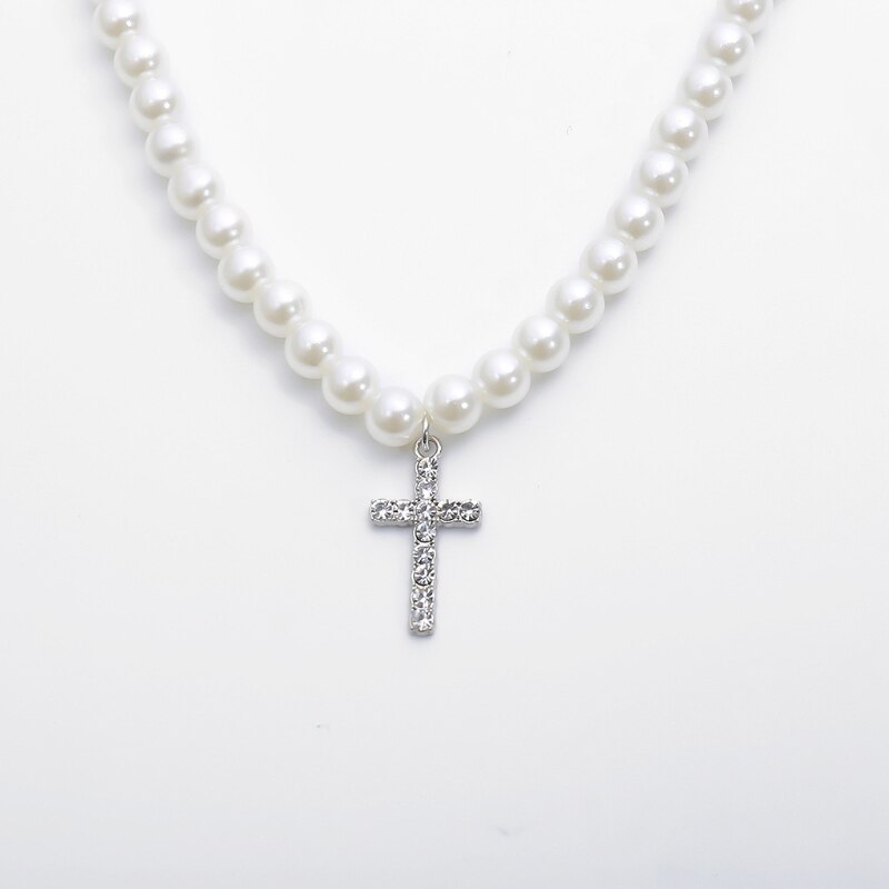 Cross Rhinestone Pendant Simply Pearl Beads