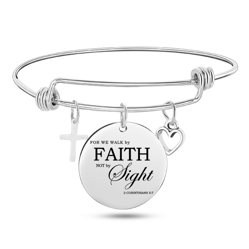 Engraved Bible Stainless Steel Bangle