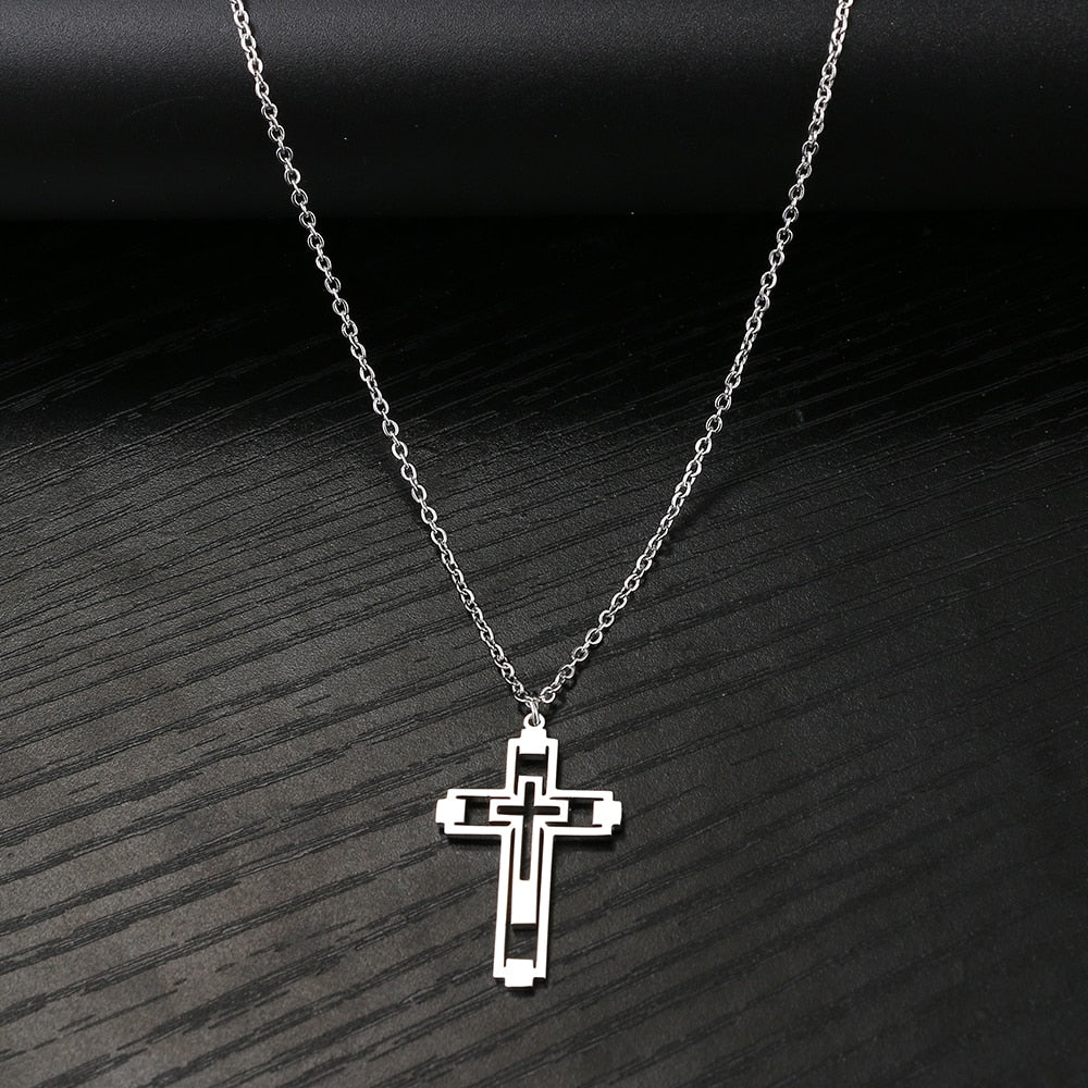 Stainless Steel Necklace- Cross
