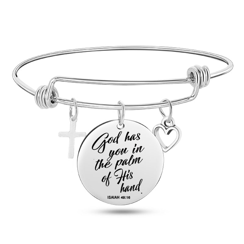 Engraved Bible Stainless Steel Bangle