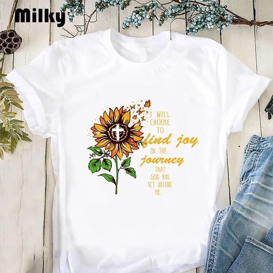 Sunflower  Shirts for Women Short Sleeve