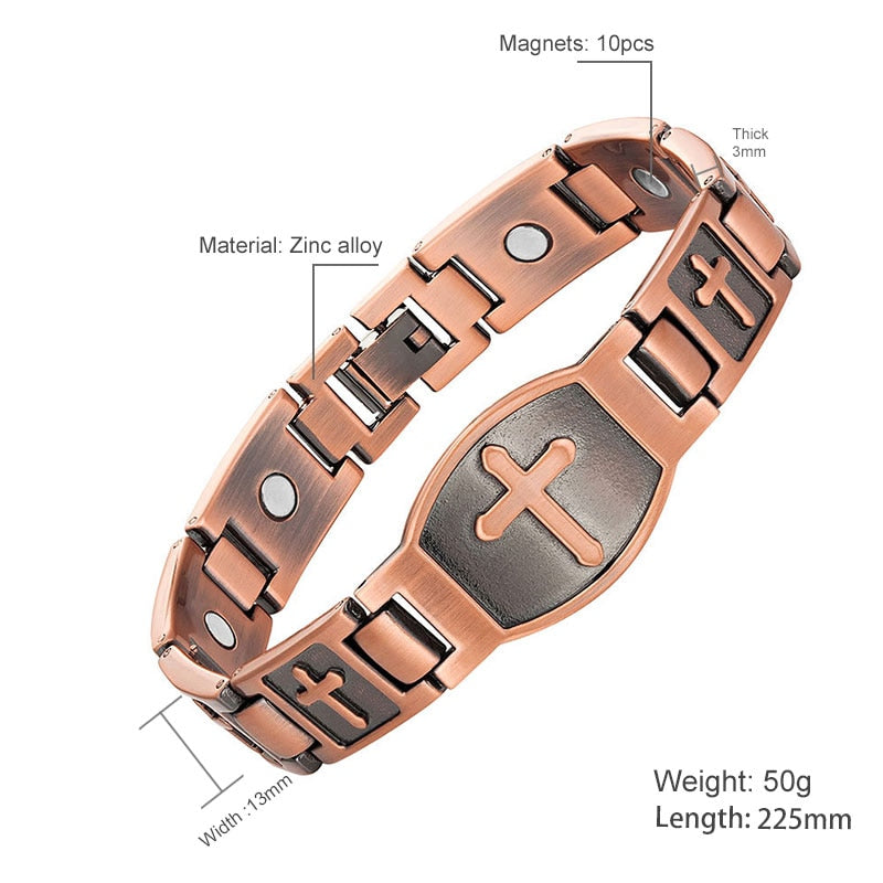 Cross Pattern Magnetic Bracelet For Men