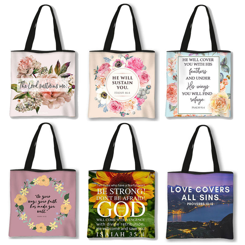 Christian Bible Verse Print Bag