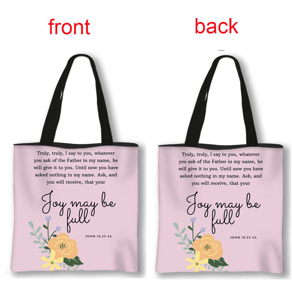 Christian Bible Verse Print Bag