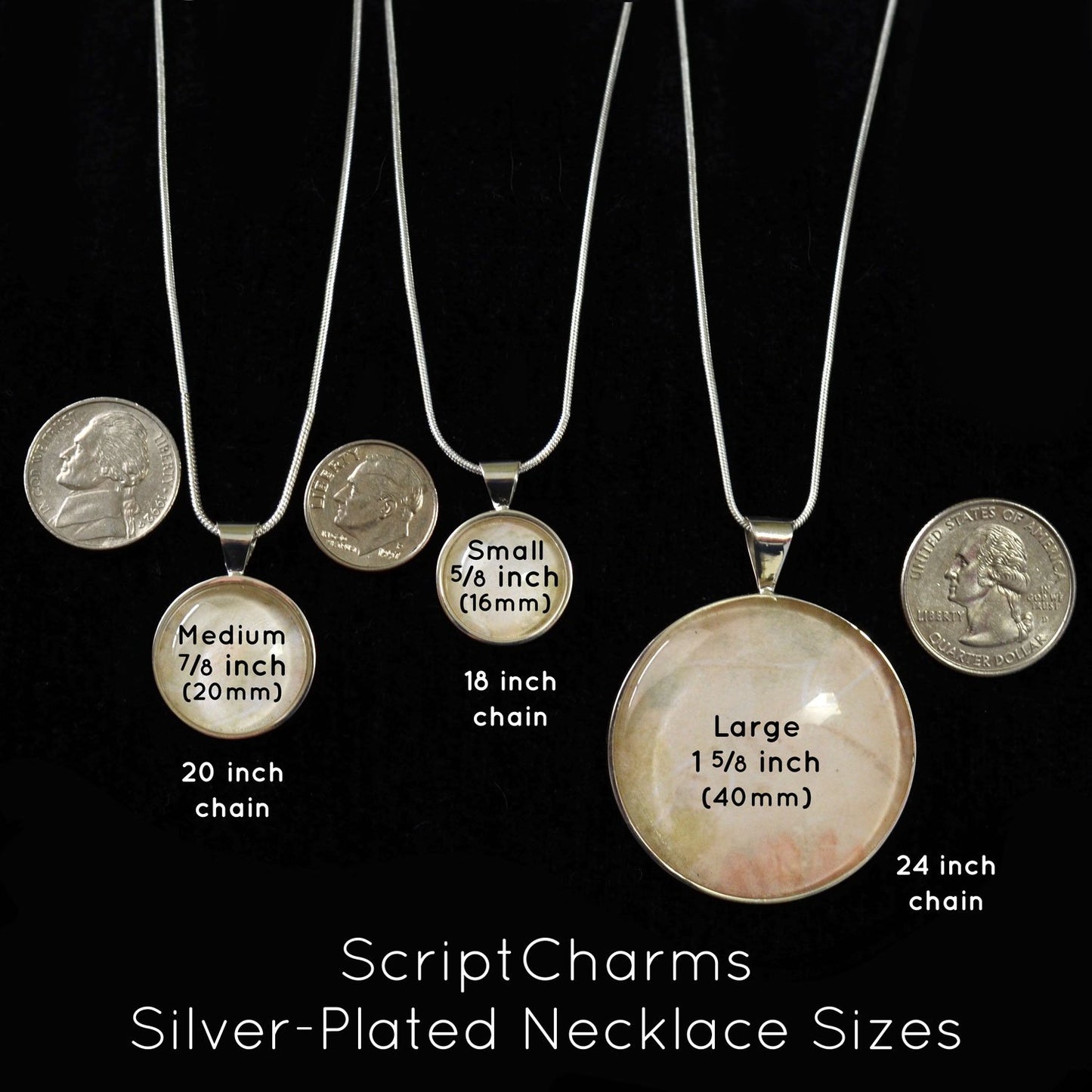 "I Choose Joy" Silver-Plated Christian Pendant Necklace (20mm)